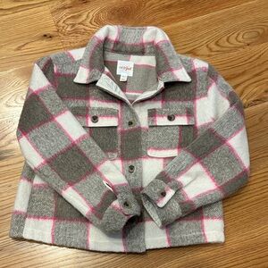 Cat & Jack Pink and Gray Plaid Jacket